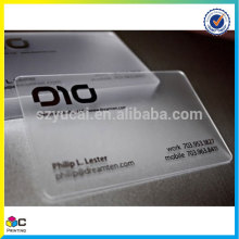 Customized printed clear printing visiting cards